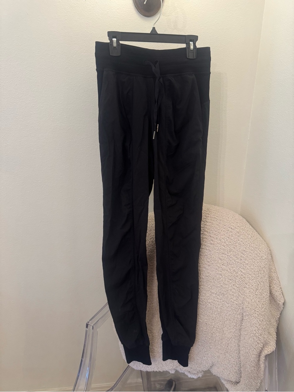 lululemon athletica Black Slim Jogger Pants with Drawcord Waist